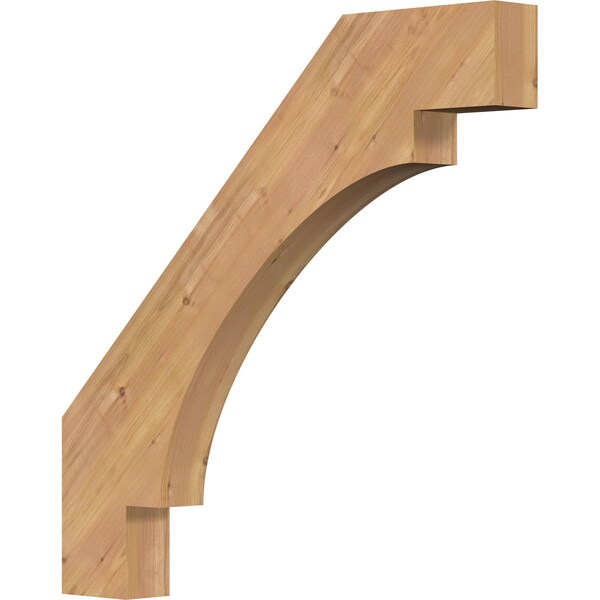 Ekena Millwork 3 1/2"W x 32"D x 32"H Merced Smooth Knee Brace, Western Red Cedar BRC04X32X32MRC00SWR - main
